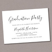Elegante Script Foto Graduation Party Einladung