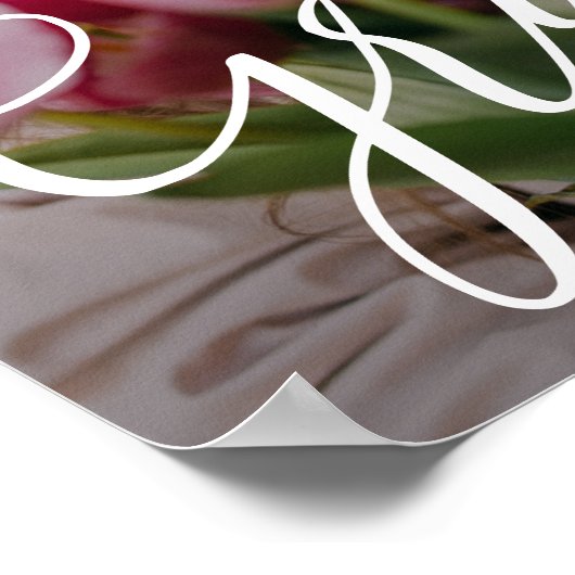 Elegante Script Foto Graduation Party Poster (Ecke)