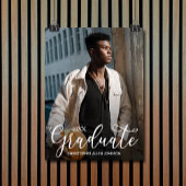 Elegante Script Foto Graduation Party Poster