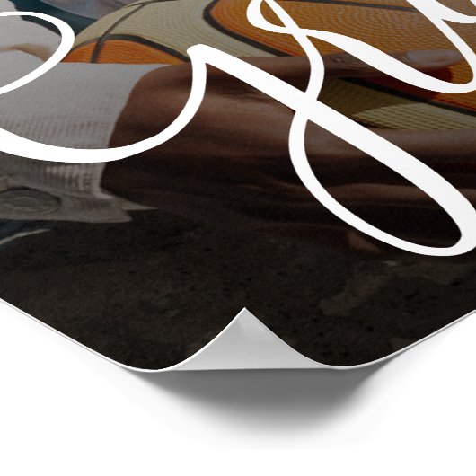 Elegante Script Foto Graduation Party Poster (Ecke)