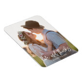 Elegante Script-Foto-Liebe und Danksagung Magnet (Rechte Seite)