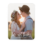 Elegante Script-Foto-Liebe und Danksagung Magnet (Vertikal)