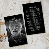 Elegante Script & Foto Love Memory Prayer Card