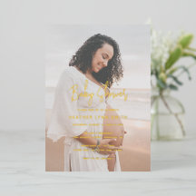 Elegante Script-Foto-Moderne Babyparty