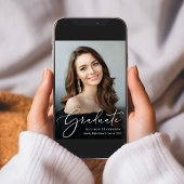 Elegante Script-Foto-Overlay-Graduierungspartei Einladung