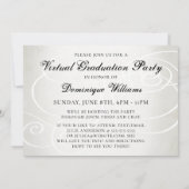 Elegante Script-Foto-Virtual Graduation Party Einladung (Rückseite)