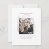 Elegante Script-Fotos Abschluss 2025 Ankündigung (Rückseite)