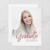 Elegante Script-Fotos Abschluss 2025 Ankündigung (Vorne/Hinten)