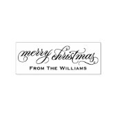 Elegante Script Frohe Weihnachten Personalisiert Gummistempel (Stempel)