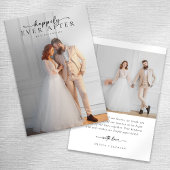 Elegante Script Full Foto Wedding Dankeskarte