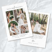 Elegante Script Full Foto Wedding Dankeskarte