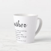 Elegante Script Fun Cool Best Brother Definition  Milchtasse (Rechte Ecke)