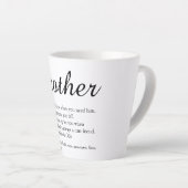 Elegante Script Fun Cool Best Brother Definition Milchtasse (Rechte Ecke)