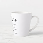 Elegante Script Fun Cool Best Brother Definition Milchtasse (Rechts)