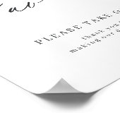 Elegante Script-Gastgeschenke Hochzeiten bitte ein Poster (Ecke)