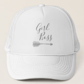 Elegante Script Girl Boss Truckerkappe (Vorderseite)