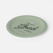 Elegante Script Glückwunschs Grad Graduation Party Pappteller (Schrägansicht)