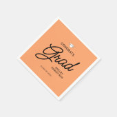 Elegante Script Glückwunschs Grad Graduation Party Serviette (Ecke)