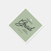 Elegante Script Glückwunschs Grad Graduation Party Serviette (Ecke)