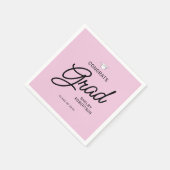 Elegante Script Glückwunschs Grad Graduation Party Serviette (Ecke)