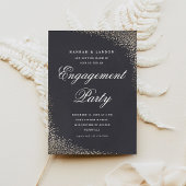 Elegante Script Gold Engagement Party Einladung