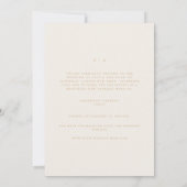 Elegante Script Gold & Ivory Save the Date Card Ankündigung (Rückseite)