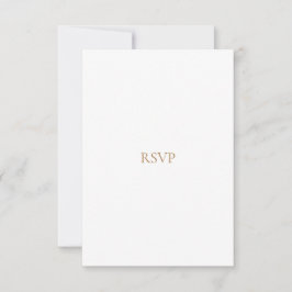 Elegante Script Gold & White RSVP Karte