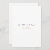 Elegante Script Gold & White Save the Date Card Ankündigung (Vorne/Hinten)