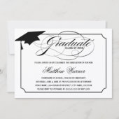 Elegante Script Graduate Einladung (Vorderseite)