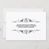 Elegante Script Graduate Einladung (Rückseite)