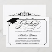 Elegante Script Graduate Einladung (Vorne/Hinten)