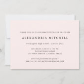 Elegante Script Graduate | Foto Grad Party Einladung (Rückseite)