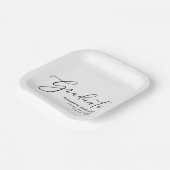 Elegante Script Graduation Party Pappteller (Gewinkelt)