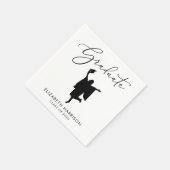 Elegante Script Graduation Party Serviette (Ecke)