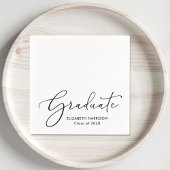 Elegante Script Graduation Party Serviette