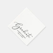 Elegante Script Graduation Party Serviette (Ecke)