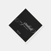 Elegante Script Graduation Party Serviette (Ecke)