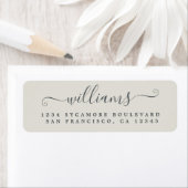Elegante Script Gray Family Rücksendeadresse (Insitu)