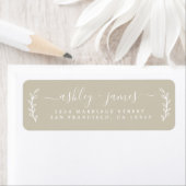 Elegante Script Gray Wedding Rücksendeadresse (Insitu)