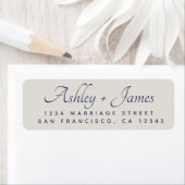Elegante Script Gray Wedding Rücksendeadresse (Insitu)