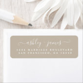 Elegante Script Gray Wedding Rücksendeadresse (Insitu)