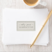 Elegante Script Gray Wedding Rücksendeadresse Adressaufkleber (Insitu)