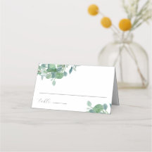 Elegante Script Greenery Blätter Eucalyptus Weddin