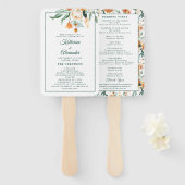 Elegante Script Greenery Blumenzeremonie Fächer (Vorne und Hinten)