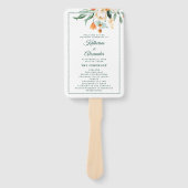 Elegante Script Greenery Blumenzeremonie Fächer (Vorderseite)