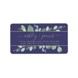 Elegante Script Greenery Wedding Rücksendeadresse Adressaufkleber