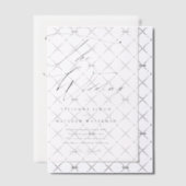 Elegante Script Hand Lettered Calligraphy Wedding Pergament Einladungen (Versetzt (Einladung))