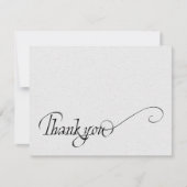 Elegante Script Hand Lettered Simple Danke (Vorderseite)