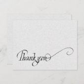 Elegante Script Hand Lettered Simple Danke (Vorne/Hinten)