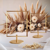 Elegante Script Heart Wedding Tischnummer Eleven Acrylschild